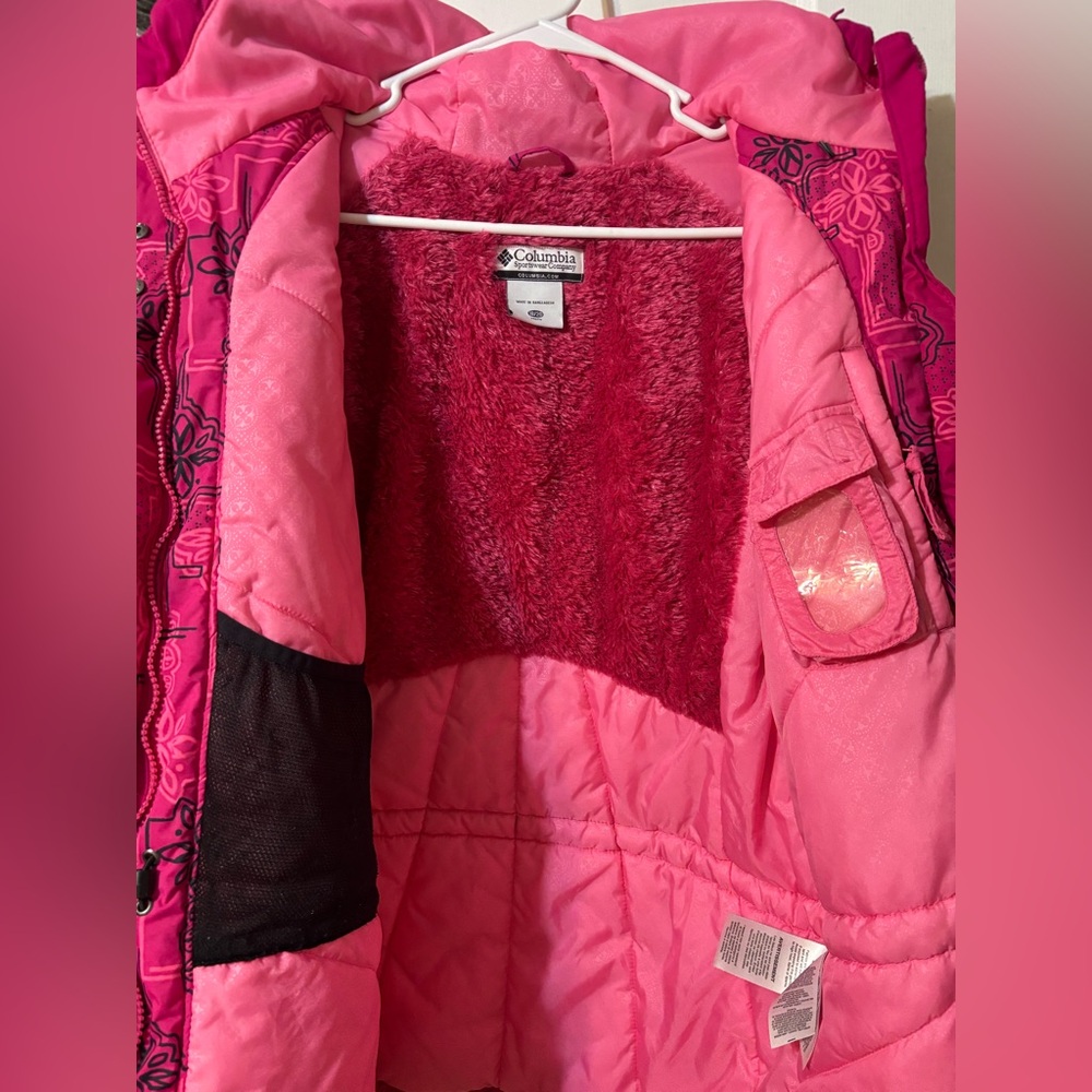 Columbia Kids' Fuchsia Floral Puffer Jacket - Picture 3 of 11